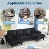 QingMoon 114" U-Shaped Sectional Sofa, Deep Seat Sleeper Couch, 4-Seat Velvet Upholstery Sofa, with Double Chaise for Apartment, Living Room - 2 of 4