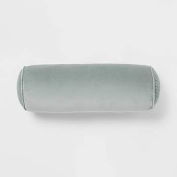 8"x22" Luxe Round Velvet Bolster Decorative Pillow - Threshold™