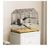 Silver Large Hamster Cage, 3-Tier Gerbil Cages With Running Wheel, Water Bottle, Food Bowl, Ramps, Portable Hamster House With 7" Deep Glass Bottom F - 2 of 3