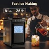 ZAFRO Ice Maker, 26lbs in 24Hrs, 8 Cubes in 6 Mins, 0.8L Tank & 1.1lb Storage, Auto Clean with Basket & Scoop, Portable for Home/Kitchen/Camping/RV - 2 of 4