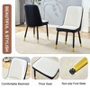 NicBex PU Leather Dining Chairs Set of 2,Armless Upholstered Kitchen Chair with High Backrest and Silver-Toned Metal Leg for Dining Room,Kitchen - 4 of 4