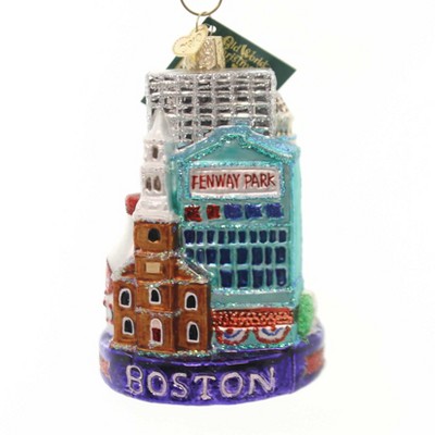 Old World Christmas 4.5 Inch Boston City Ornament Massachusetts Fenway Tree Ornaments