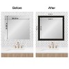 Amanti Art Mirror Makeover Bathroom Mirror Frame Border Kit- Fully Assembled Peel and Stick Frame - Mirror NOT Included - Trio  Trim - 4 of 4