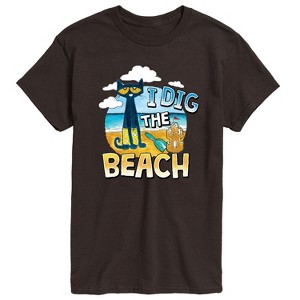 Men's - Pete the Cat - I Dig The Beach Short Sleeve Graphic T-Shirt - 1 of 4