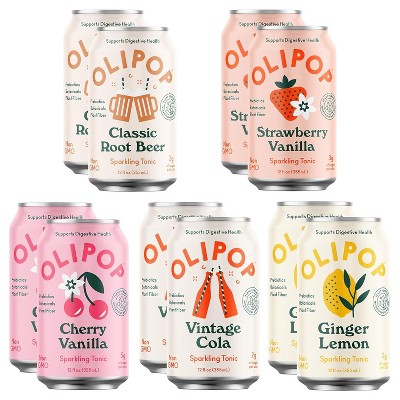 Olipop - 5-Flavor Soda Variety Pack (12 Oz, 10-Pack)