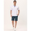 Lars Amadeus Men's Shorts Summer Solid Color Flat Front Walk Chino Shorts - 3 of 4