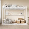 Loft Bed Twin Size with Ladder and Arched Guardrail, Heavy Duty Metal Loft Bed Frame - 3 of 4