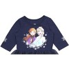 Disney Toddler Girls' Frozen II Three-Quarter Sleeve Casual Tulle Dress, Navy Blue, 2T - 2 of 3