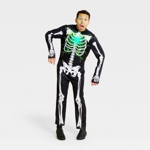 Adult Light Up Electric Bones Skeleton Costume - Hyde and EEK! Boutique™ - 1 of 4