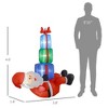 NAYSAYE Party Decoration and Accessories Inflatable Santa Claus Hanging with Gift Boxes for Outdoor Use, Red, 19.7"*55.1"*1.1" - 3 of 4
