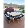 PURPLE LEAF Outdoor Dining Set Patio Aluminium Table and Rope Weave Chairs Included Cushions for Backyard Decor Kitchen - 3 of 4