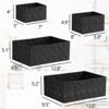 Aoibox Woven Storage Baskets Organizer 6 Pack Large and Small Cube Bins for Bathroom Drawer Closet Shelf Black - 4 of 4