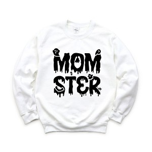 Simply Sage Market Women's Graphic Sweatshirt Momster Halloween - 1 of 4