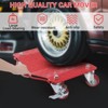 Wheel Dollies, Vehicle Positioning Car Dolly Set of 2 - Carbon Steel 360¡ã Rotational, 2700kg Capacity for Truck Motorcycle Boat - 2 of 4