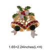 Unique Bargains Christmas Brooches Alloy Dripping Wax Red Green 1.65"x2.24" 1 Pc - 3 of 4