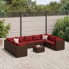 vidaXL Patio Lounge Set Brown PE Rattan Large Modular Patio Lounge Set - 2 of 4