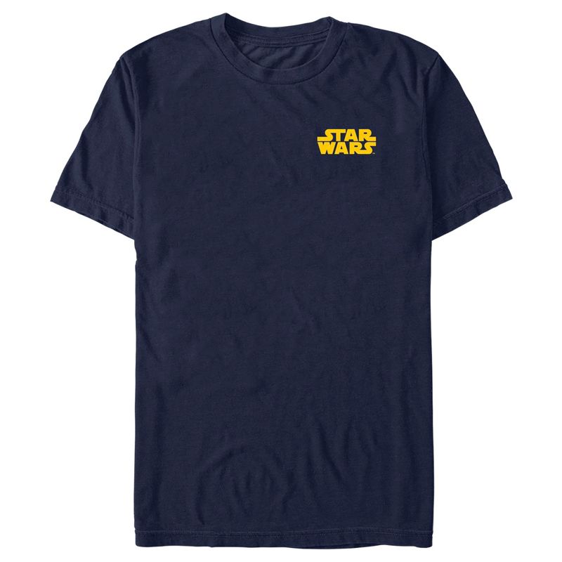 Men's Star Wars Embroidered Yellow Classic Logo T-Shirt, 1 of 6