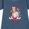 JoJo Siwa Friends Forever Graphic Short Sleeve Fleece Dress - Heather Navy - Small - 2 of 4