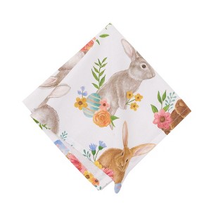 C&F Home Spring Flora Easter Bunny Cloth Napkins, Set of 6 - 1 of 4