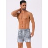 INSPIRE CHIC Men's Classic Elastic Waistband Plaid Pattern Boxer Shorts - 2 of 4