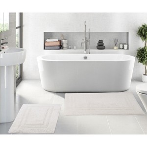 Home Weavers Luxury Collection 100% Cotton Tufted Bathroom Rug Set, Non-Slip Latex Bath Rug Set - 1 of 4