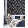 NextWall Midnight and Gold Starburst Geo Mid Century Peel and Stick Wallpaper - 3 of 4