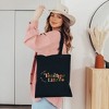 City Creek Prints Teacher Life Colorful Canvas Tote Bag - 15x16 - Black - 2 of 2