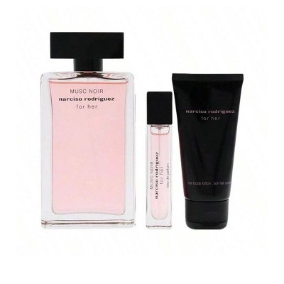 Narciso Rodriguez Musc Noir 3 Pc Set Women Edp Spray 3.3, Spray 0.33, Body Lotion 1.6 Oz