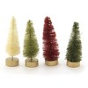 2.75 In Mini Bottle Brush Trees S/10 Home Decor Red Green White Bottle Brush Trees - 2 of 3