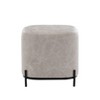 17" Modern Square Ottoman with Metal Base - WOVENBYRD - 2 of 4