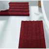 Home Mart Goods 2 Piece Red Soft Cozy Plush Chenille Bath Mat & Contour Bath Rug - 2 of 4