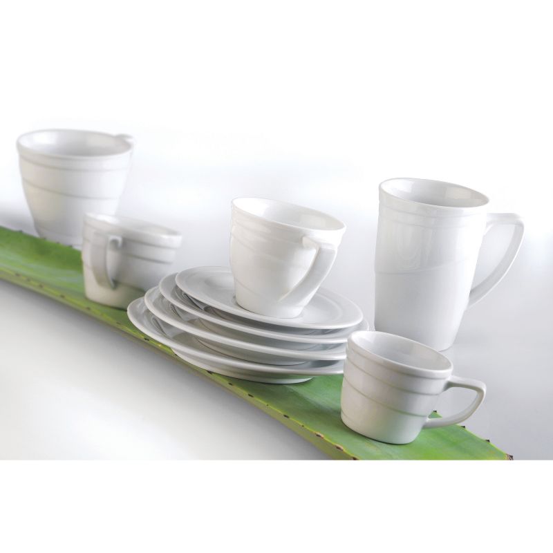 BergHOFF Essentials Porcelain Espresso Cups and Saucers Set, White, 5 of 6