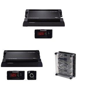 Kicker Warhorse Competition Bundle 3600 Watt Mono Amp & 1000 Watt 4 ch. Amp  ( Includes Fuse-able Distribution Block ) - 1 of 4