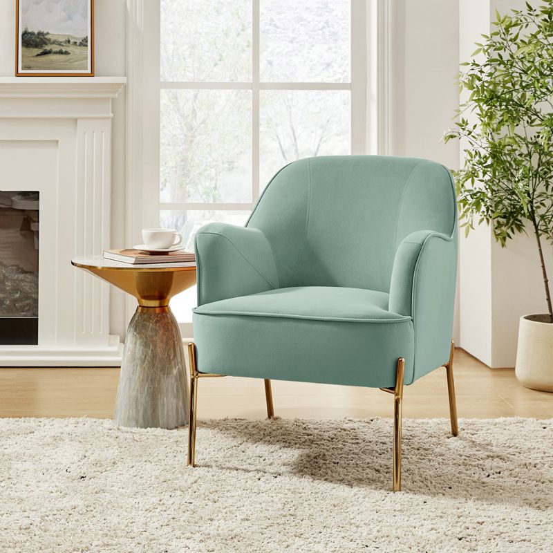 Odo Upholstered Accent Chair Velvet Comfy Living Room  Arm Chair | Karat Home, 3 of 15