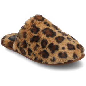 Journee Women's Jayde Soft Plush Round Toe Cushioned Scuff Slippers - 1 of 4