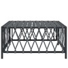 vidaXL Garden TableWoven fabric, powder-coated steel - 4 of 4