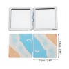 Unique Bargains Square Hand-drawn Makeup Mirror Blue Orange 1 Pc - 2 of 3