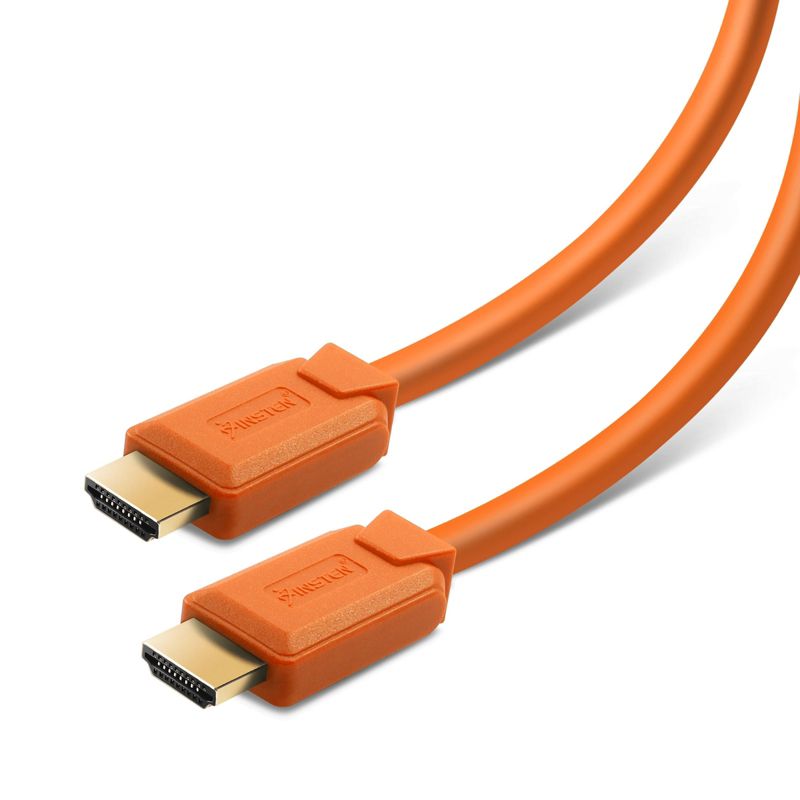 Insten - 2 Pack HDMI Male to Male Cable, 2.1 Version, 8K 60Hz, 48Gbps, PVC Cable, Gold Connectors, 10ft , Orange, 4 of 6