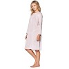 Casual Nights Women's Long Sleeve Pointelle Embroidered/Square Neck Nighgown - 2 of 4