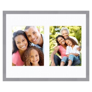Courtside Market Classic Hues Portrait Frame Collection Grey 16"x20" 2-8x10 Openings - 1 of 2