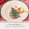 Spode Christmas Tree 9" Soup Plate (Set of 4) – Stoneware Bowls with Festive Tree Design & Green Rim – Microwave & Dishwasher Safe - 2 of 4