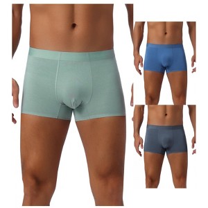 INSPIRE CHIC Men's 3 Pack Soft Solid Color Regular Fit Boxer Briefs - 1 of 4