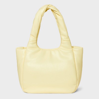 Twister Puff Tote Handbag - A New Day™ Yellow