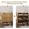 homfan 2-Drawer Wood Shoe Cabinet - Adjustable Shelves, Slim Entryway Organizer, Narrow Storage - 3 of 4