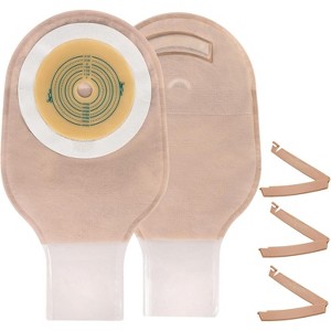 LotFancy Colostomy Bags with Clamp Closure, 10Pcs One Piece Drainable Pouches for Ostomy Stoma Care - 1 of 4