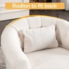 Swivel Chair with Ottoman, Modern Luxury Velvet Round Accent Chair, Comfortable Single Sofa Armchair with Lounge Seat for Bedroom - 3 of 4