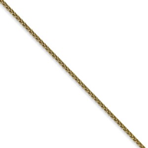 Black Bow Jewelry 1.2mm 10k Yellow Gold Solid Wheat Chain Necklace - 1 of 4