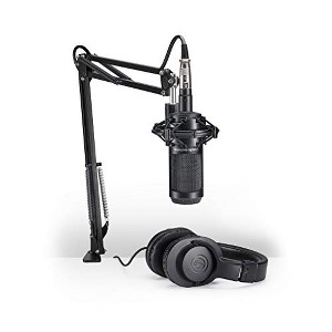 Audio-Technica AT2035PK Vocal Microphone Pack for Streaming/Podcasting, Includes XLR Mic, Black - 1 of 4