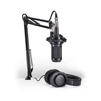 Audio-Technica AT2020 Cardioid Condenser Studio XLR Microphone, Ideal for  Project/Home Studio Applications,Black