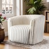 Kumasinova Rotating Single Sofa,Soft-Touch Casual Accent Chair with Ribbed Plush,Cream White Cozy Seating,White Upholstered Sofa for Living Room - 2 of 4